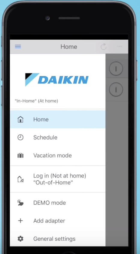 daikin mobile app controller