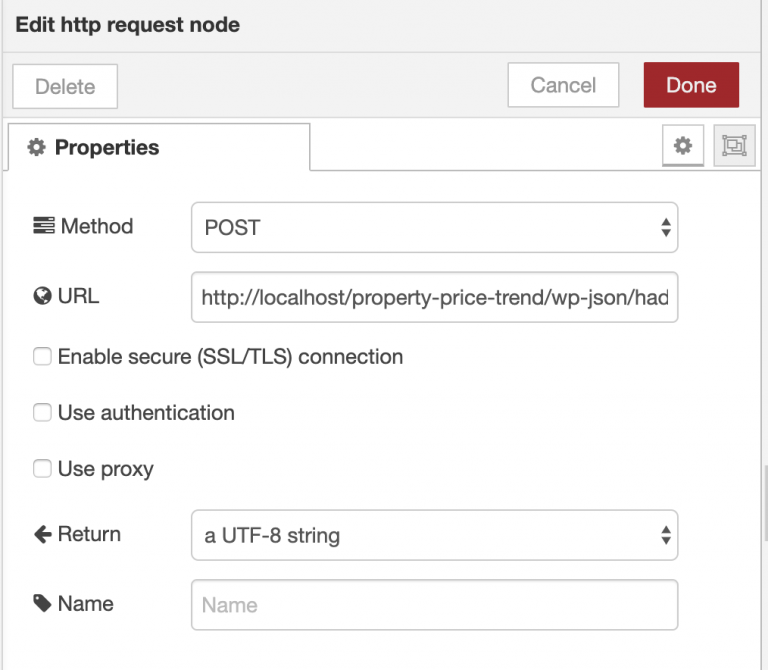 Node Red Set POST Parameters for HTTP Request - My Awesome Moments