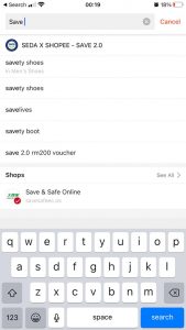 seda save 2.0 search at shopee app