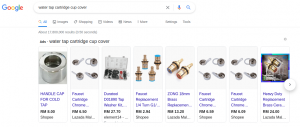 shopee and lazada selling water tap cup and cartridge