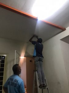 installing new lamp with new wiring