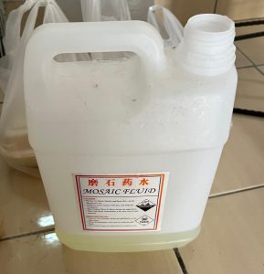acid to clean tiles mosaic from cement dust