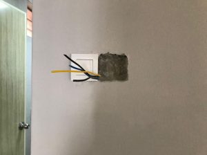 hack wall to make way for water heater switch