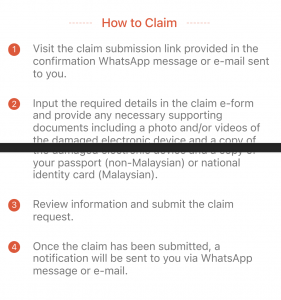Shopee AIA extended warranty - how to claim