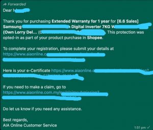 shopee extended warranty certificate and where to claim
