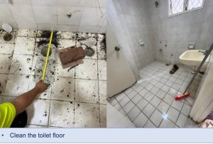 denai alam repair renovation - cleaned toilet floor