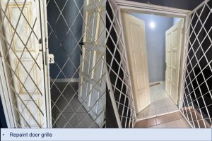 denai alam repair renovation - repaint door grille