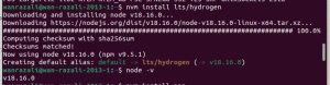 ubuntu 22 - successfully installed node v18