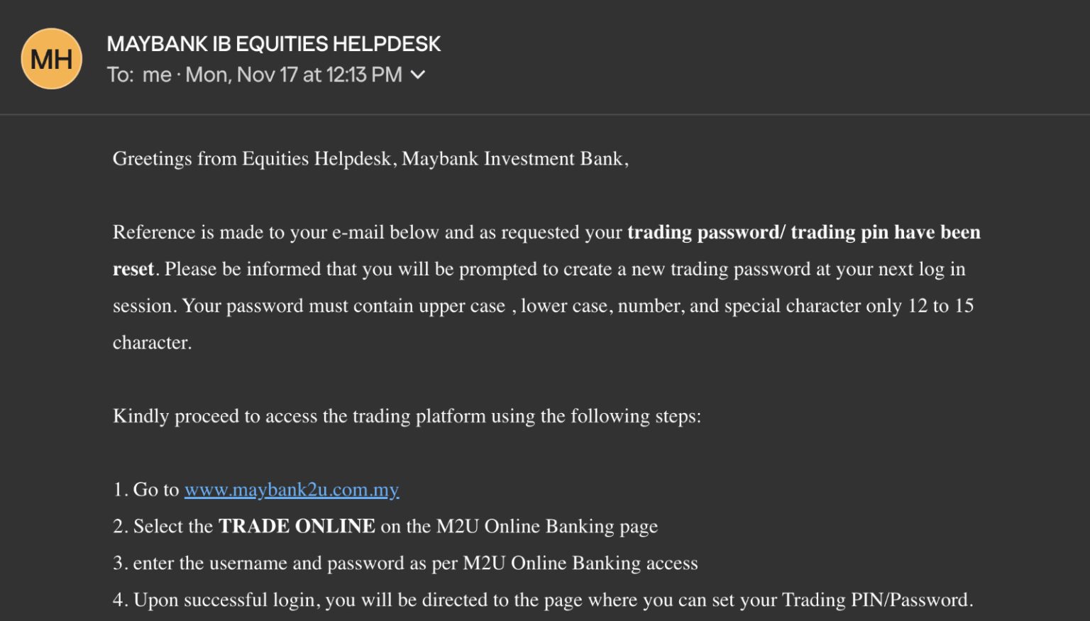 MANDATORY PASSWORD RESET MAYBANK visual data 4